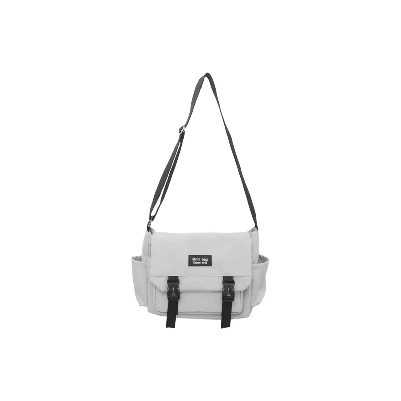 Travel Nylon Crossbody Bag Regular Unisex Black/White/Gray-9
