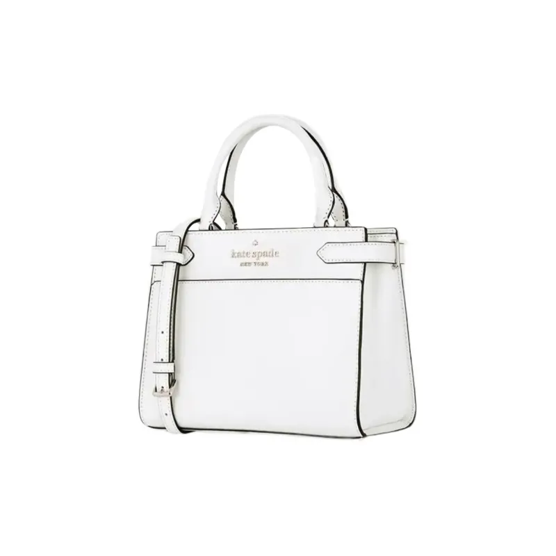 Kate Spade Staci Cross Grain Cow Leather Handbag Shoulder Bag Crossbody Bag Women's White-1