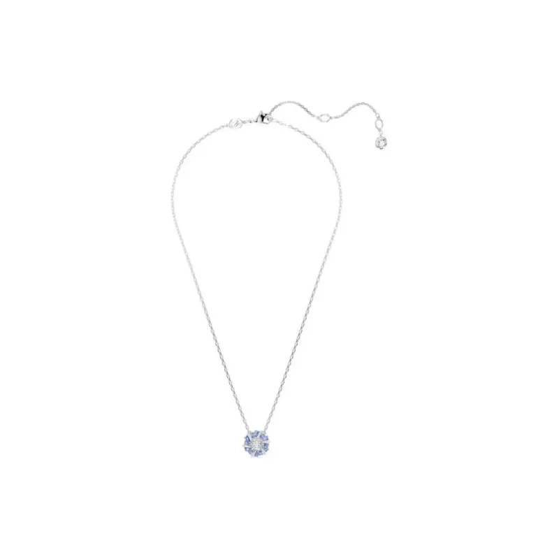 Swarovski Idyllia Synthetic Cubic Zirconia Rhodium-Plated Faux Crystal Necklaces Women's Silver-1