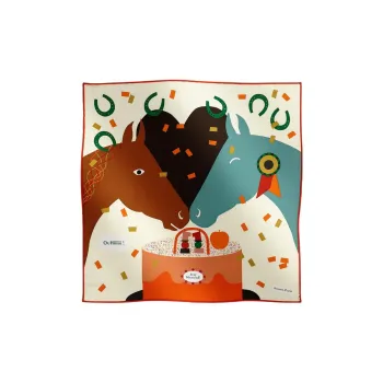 HERMES Silk Scarves Unisex Multicolor