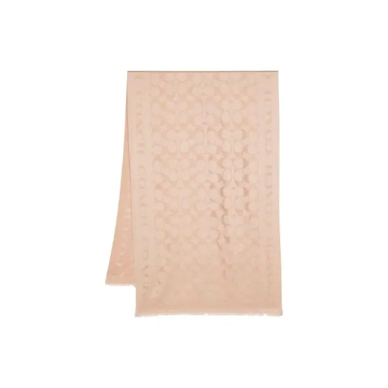 COACH Knit Scarves Unisex Beige-0