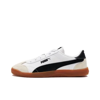 PUMA Club 5v5 SD Anti Slip Wear Resistant Low Top Skateboard Shoes Women's White Black Brown