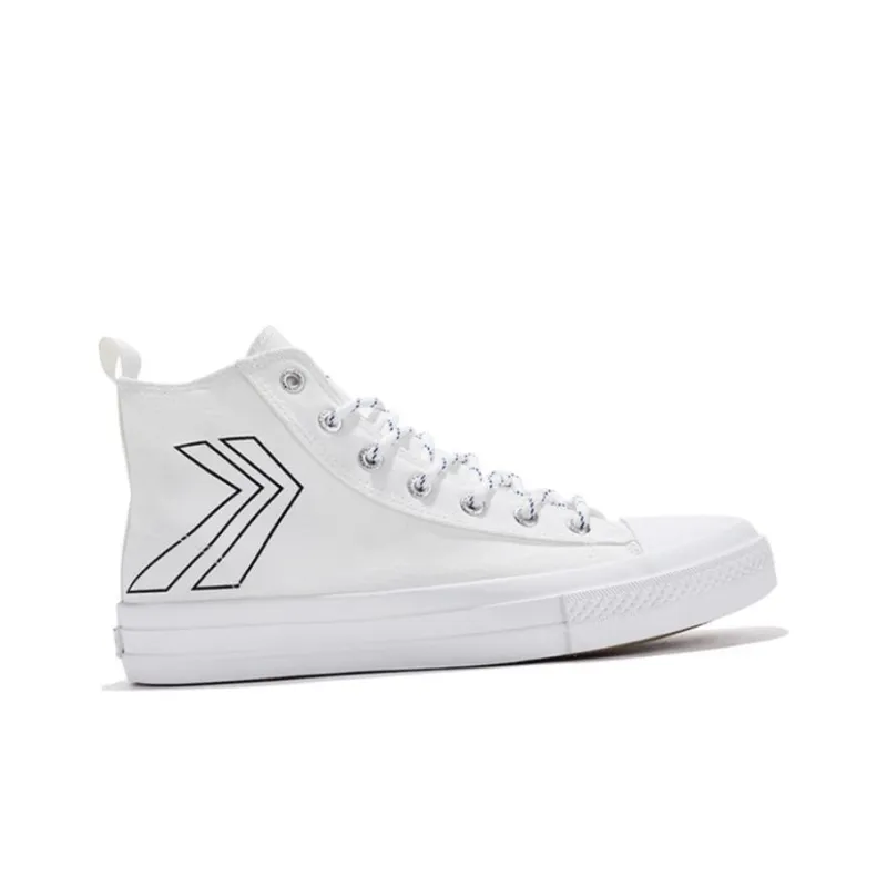 Feiyue Mid Top Canvas Shoes Unisex Black White-1