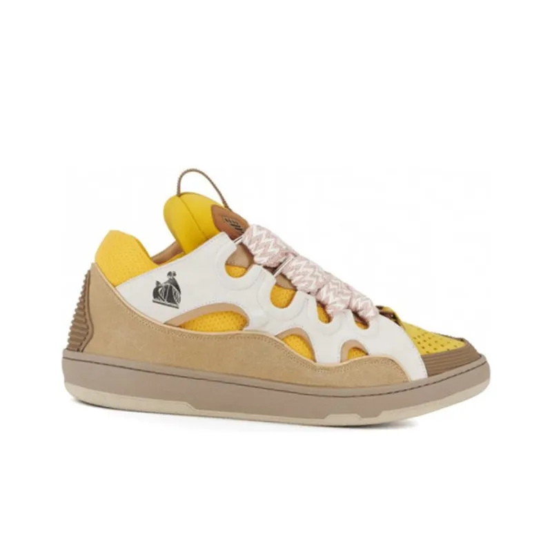 Lanvin Leather Curb Beige Yellow-1