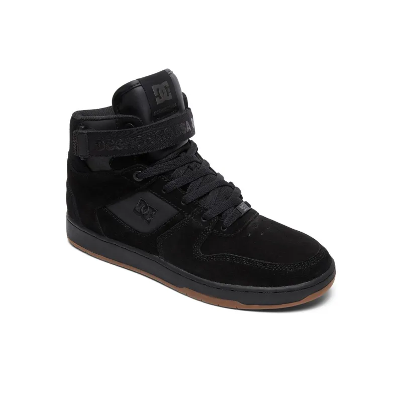 DC Shoes Anti Slip Wear Resistant High Top Skateboard Shoes Men's Black-2