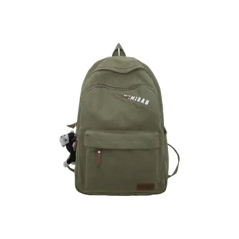 Travel Canvas Backpack Unisex Black/Green/Brown/White Gray/Khaki