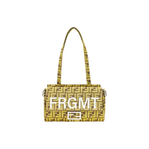 fendi silk FRGMT Junya Ito Collaboration Baguette Jacquard Fabric Shoulder Bag Women's Yellow