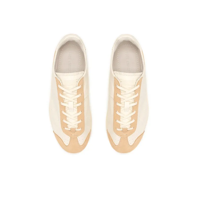 FOOT INDUSTRY Foot Industry German Army Trainers Unisex Antique White Khaki-3