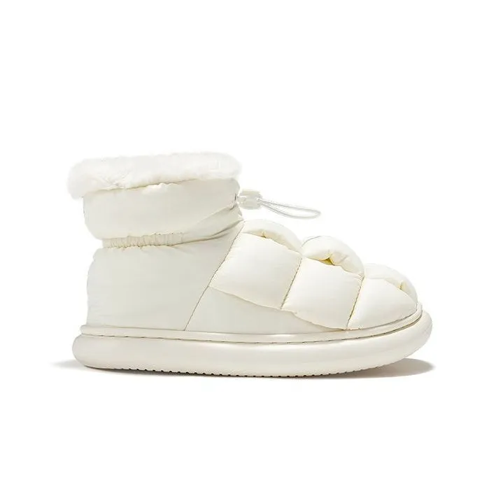 Feiyue Tofu Insulated Shoe Water-Resistant Mid-Top Casual Shoes Women's Beige-1