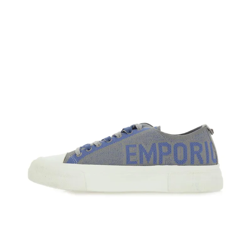 EMPORIO ARMANI Anti Slip Wear Resistant Low Top Skateboard Shoes Men's Gray-0