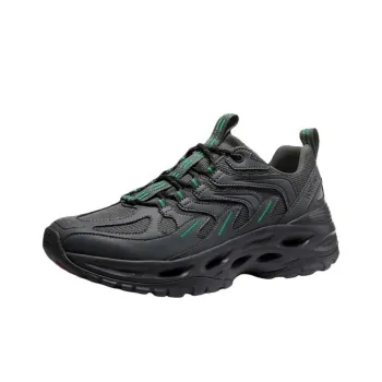 TOREAD Half A Yard Larger Anti Slip Wear Resistant Low Top Outdoor Shoes Dark Gray Green