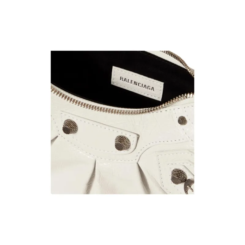 Balenciaga Le Cagole Lambskin Crossbody Bag Shoulder Bag Mini Women's White-3