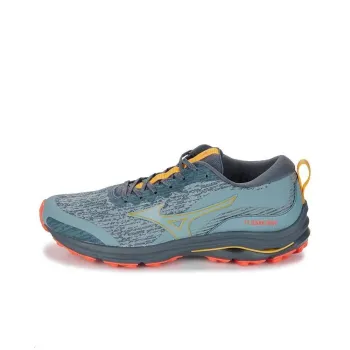 Mizuno Wave Rider TT Cushioning, Wear Resistant Low Top Running Shoes Men's Cyan Orange