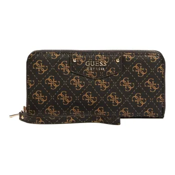GUESS Synthetic Material Wallet Large Size Women's Brown