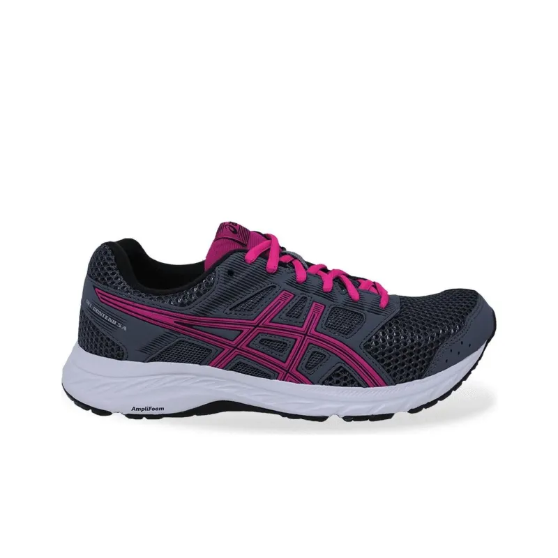 Asics Gel-Contend 5 Wear-Resistant Low-Top Running Shoes Women's Gray Pink-1