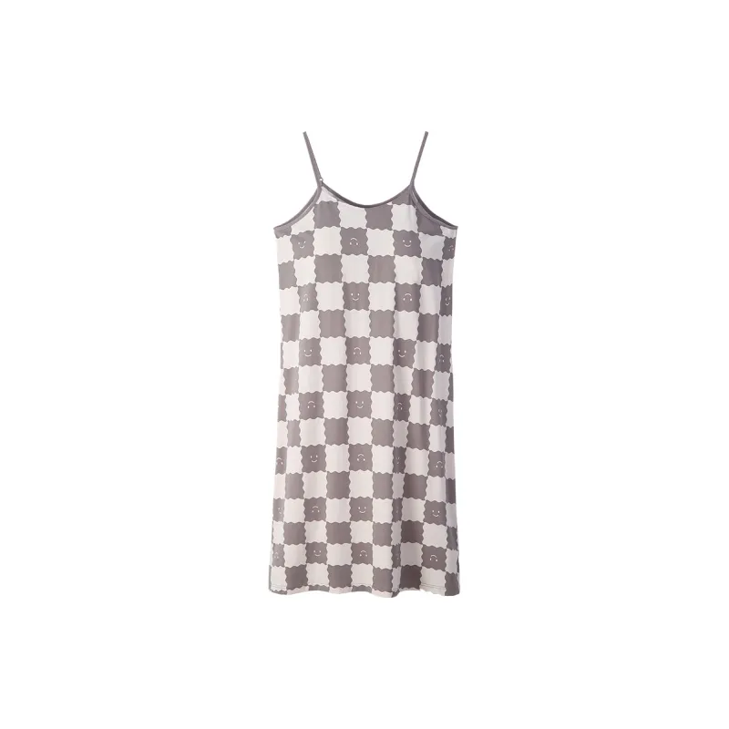 Sha Qian Nightgown Summer Women's Gray-0