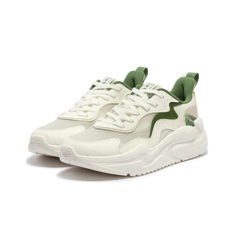 361° Yunshu 4.0 Anti Slip Wear Resistant Low Top Running Shoes Men's White Green-2