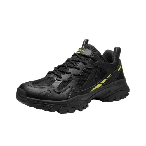 TOREAD Anti-Slip Wear-Resistant Low-Top Trekking Shoes Men's Black Green