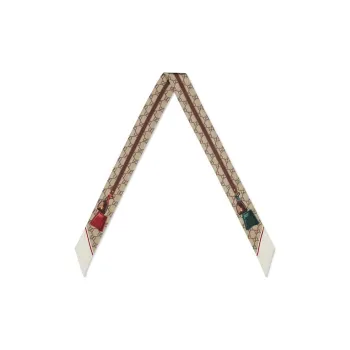 GUCCI Silk Scarves Women's Beige