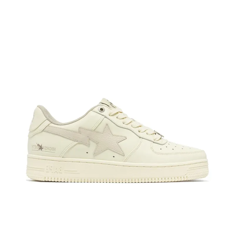 Highsnobiety x A BATHING APE STA Wear Resistant Low Top Skateboard Shoes Men's Khaki-1