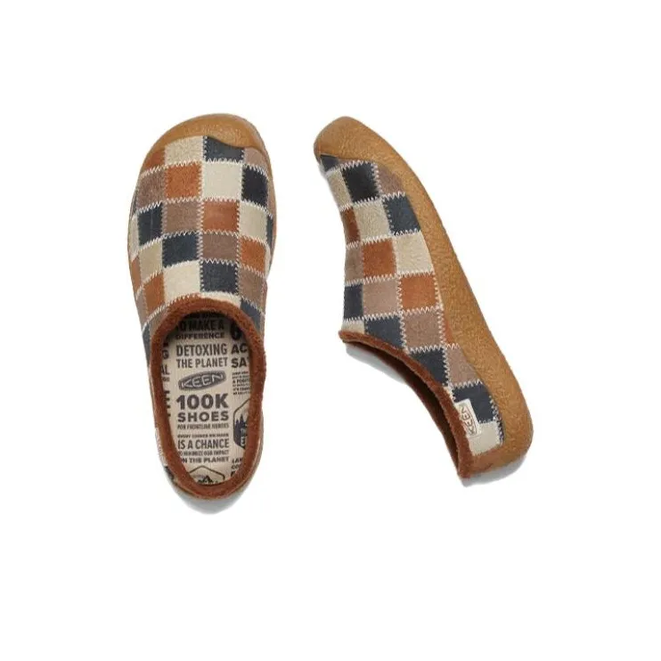 KEEN HOWSER HARVEST SLIDE LEA Durable Breathable Low-Top Casual Shoes Women's Brown-3