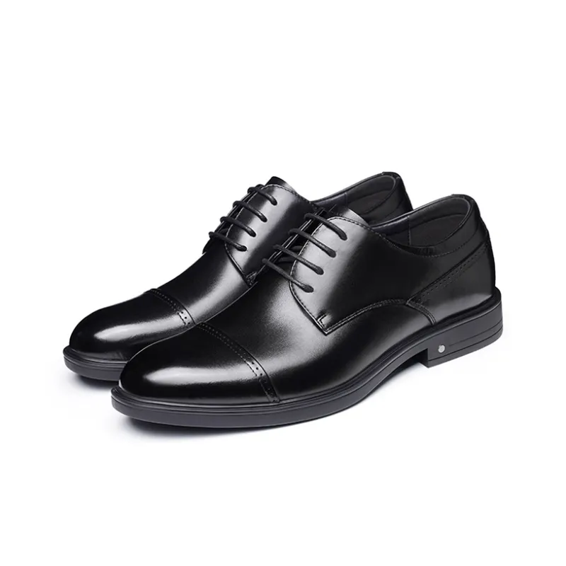 LAORENTOU Dress Shoes Men Low Top Black-2