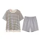 Heather Gray White-Women's