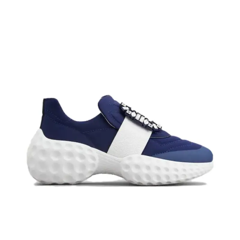 Roger Vivier Run Light Strass Viv' Run Low-Top Casual Shoes Women's Blue-1
