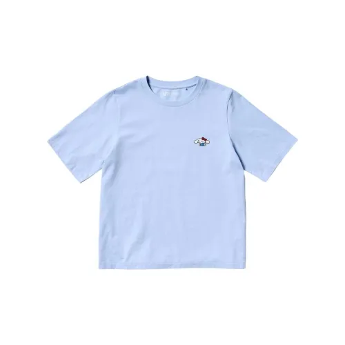 UNIQLO Sanrio Co-branded Model T-Shirts Women's Aqua Blue