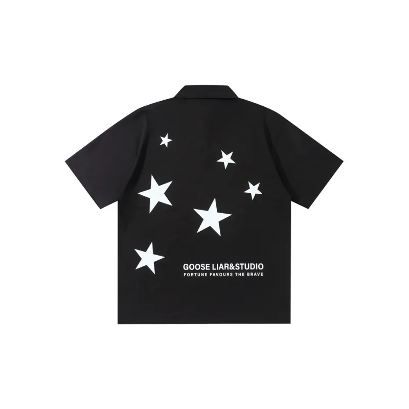 GOOSELIAR Short-Sleeved Polo Shirt T-Shirt Unisex-1