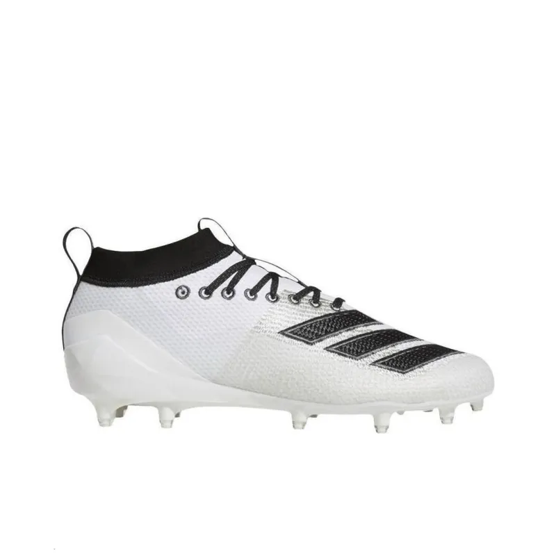 Adidas Adizero Primeknit Cleats FG Rubber Long Studs Wear Resistant Slip Resistant Soccer Shoes Men's Black White-1