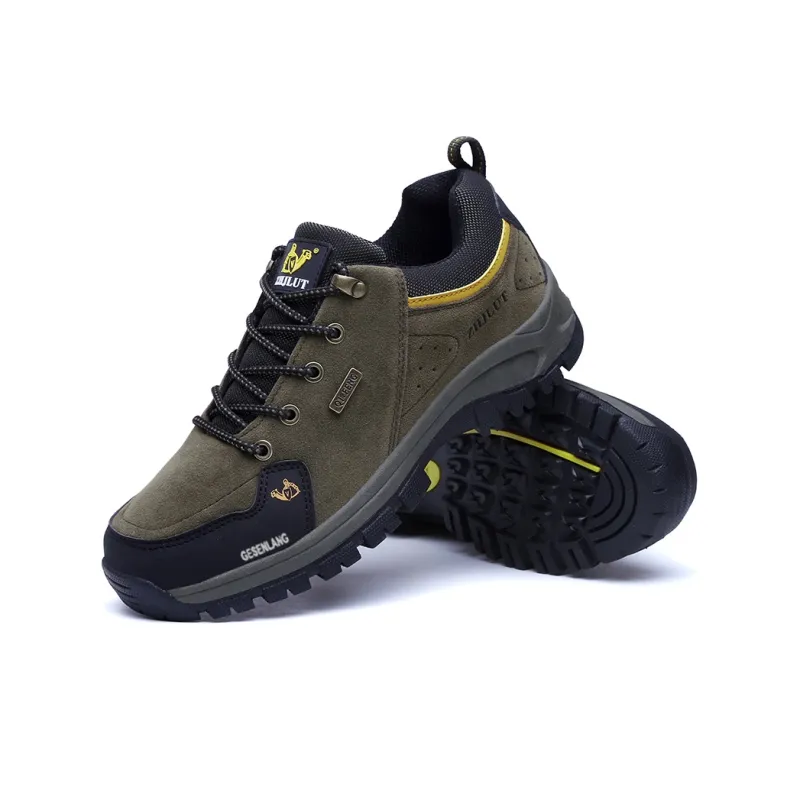 GESENLANG Anti Slip And Wear Resistant Coverage Low Top Outdoor Shoes Men's Dark Green-3