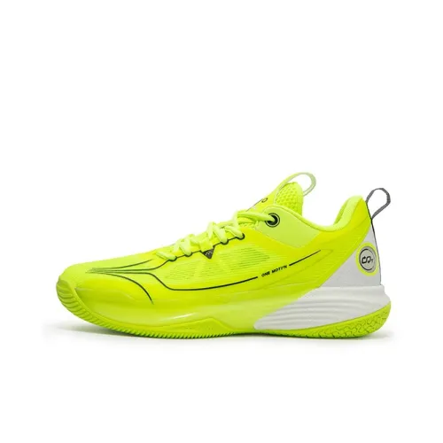 361° ONE MOTION Wave Series Basketball Shoes Men Low-Top Luminescent Solar Yellow/361° White