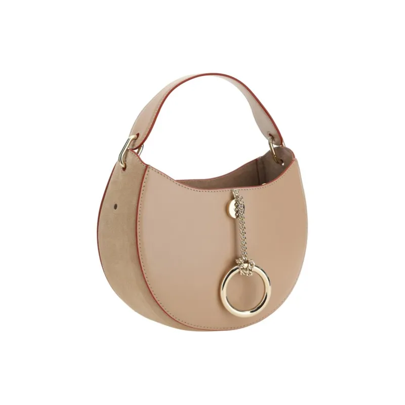 Chloe Calfskin Hobo Bag Shoulder Bag Crossbody Bag Handbag Women's Light Brown-1