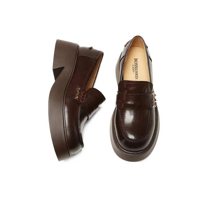 BOSSSUNWEN Loafers Women's Brown-7
