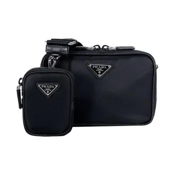 PRADA Nylon Messenger Bag, Shoulder Bag, Crossbody Bag Men's Black