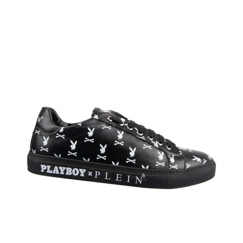 Playboy x PHILIPP PLEIN Low Top Skateboard Shoes Men's Black-1