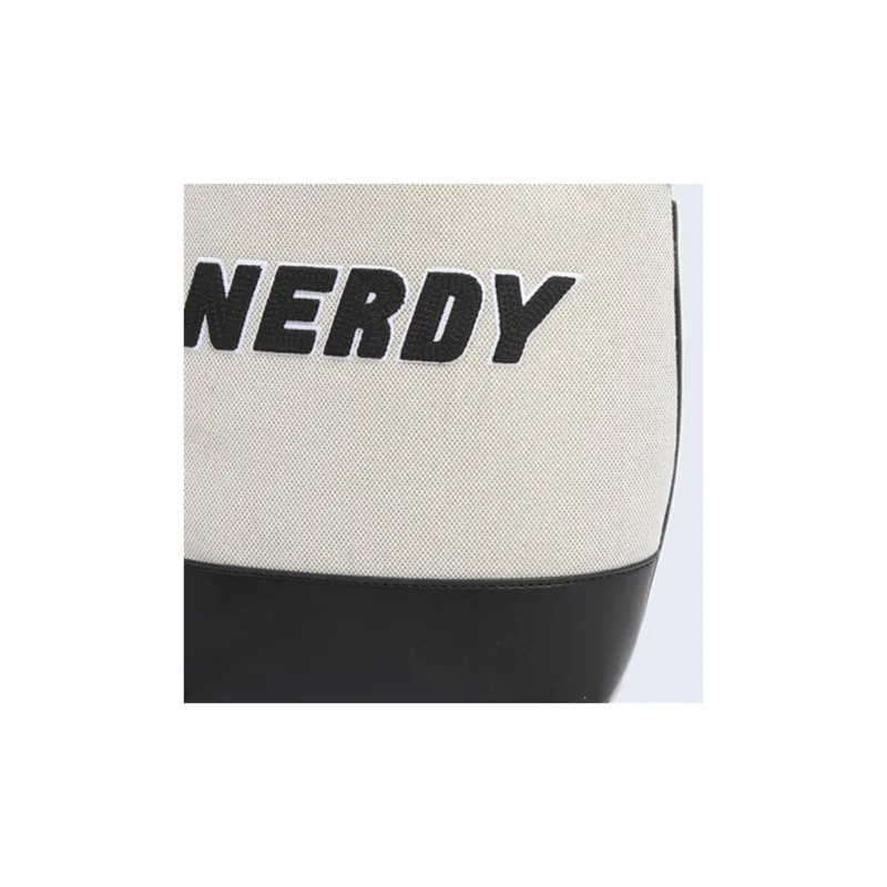 NERDY Fabric Bucket Bag Shoulder Bag Women's Light Brown-3