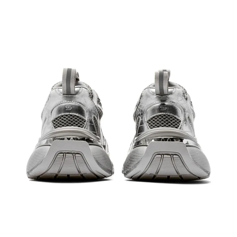 ST&SAT Cushioned Slip-Resistant Abrasion-Resistant Low-Top Vintage Distressed Patchwork Washed Chunky Sneakers-14