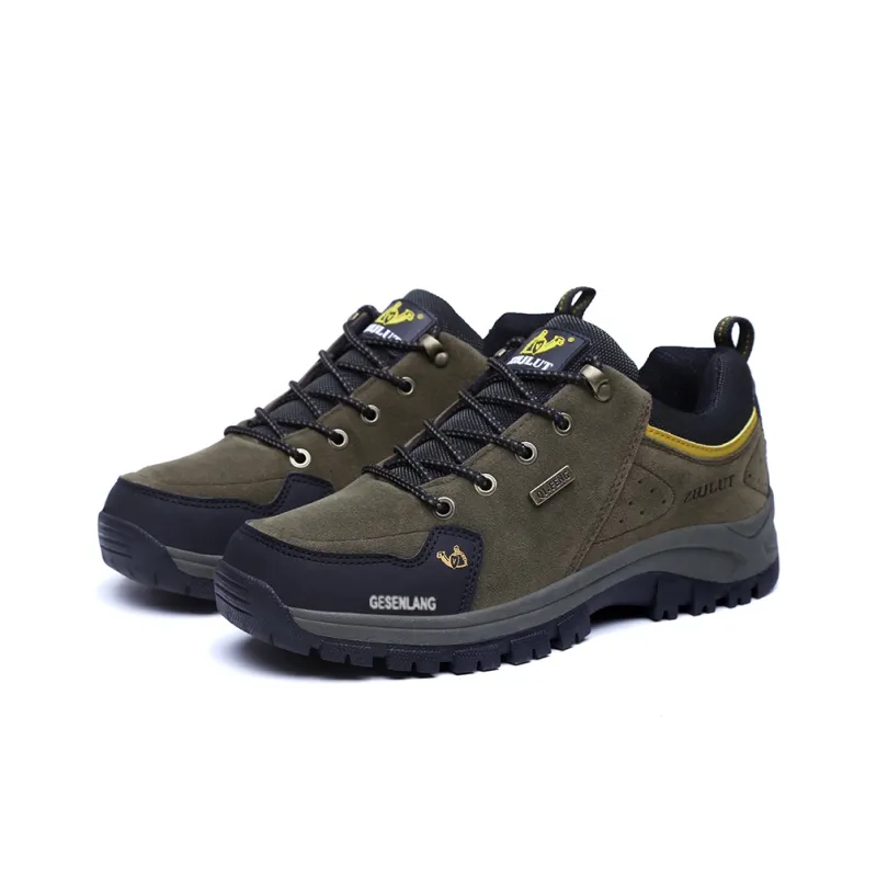 GESENLANG Anti Slip And Wear Resistant Coverage Low Top Outdoor Shoes Men's Dark Green-2