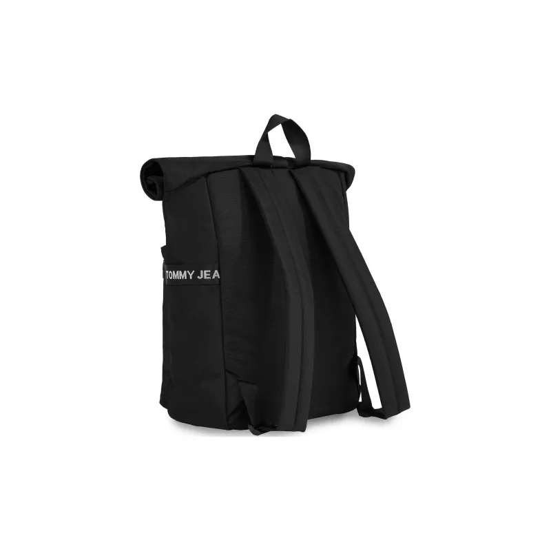 Tommy Hilfiger Fabric Backpack, Large Size, Women's, Black Tubas Men's Black-1