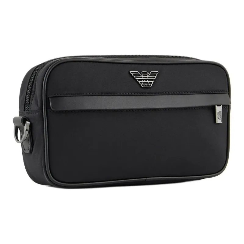 EMPORIO ARMANI Recycled Nylon Handbag Toiletry Bag Unisex Black-1