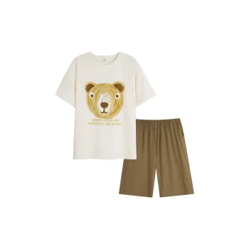 Sha Qian Pajama Set Summer Men's Deep Sea Green