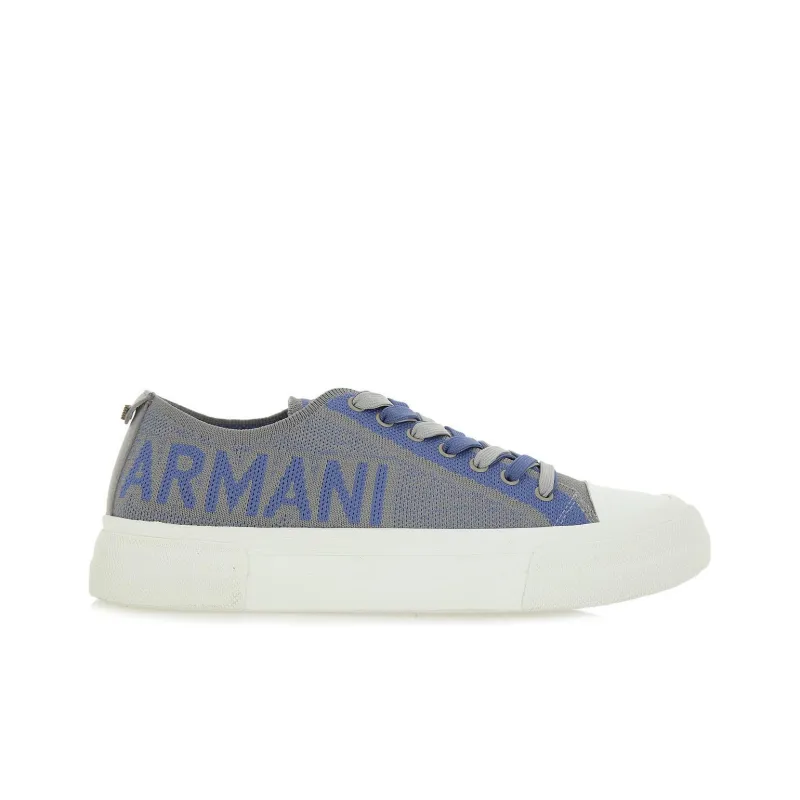 EMPORIO ARMANI Anti Slip Wear Resistant Low Top Skateboard Shoes Men's Gray-1