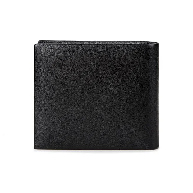 HLA Cow Leather Card Holder, Wallet Regular Men's Black-3