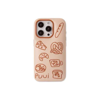 Puui TPU Material Leather Embroidery Chain Cute Dessert Girlish Heart Phone Cases IPhone13Promax/14Promax/15Proma