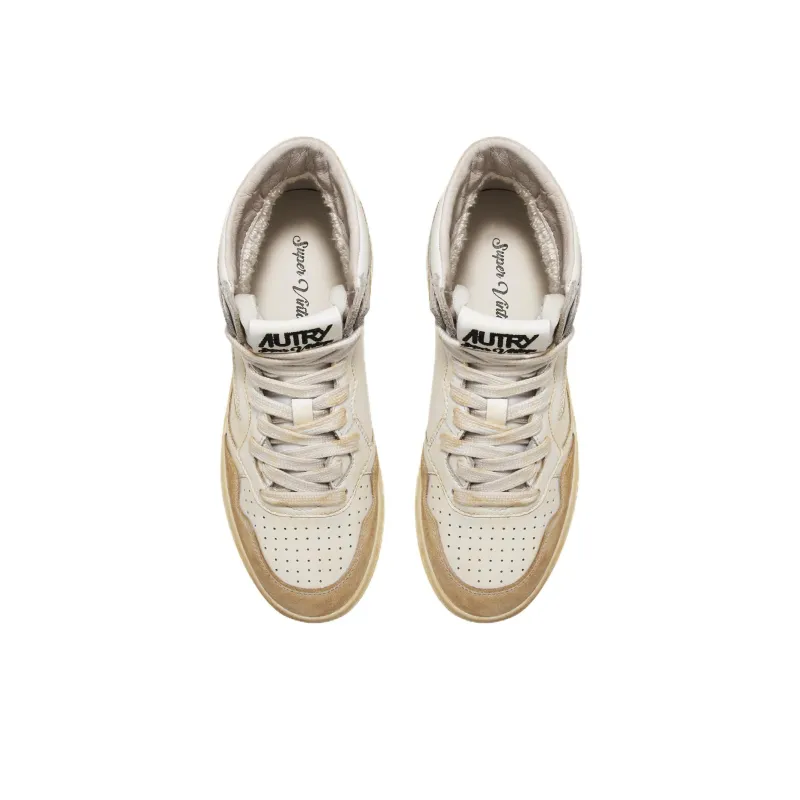 AUTRY Stylish Skateboarding Shoes Women's White Yellow Vintage Version-4