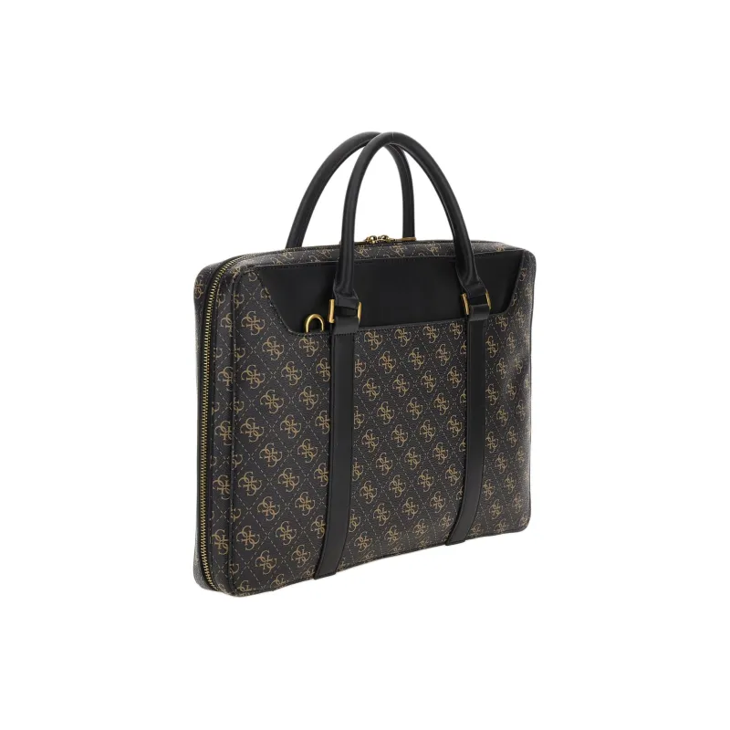 GUESS Polyurethane Shoulder Bag Crossbody Bag Handbag Regular Men's Dark Brown-1