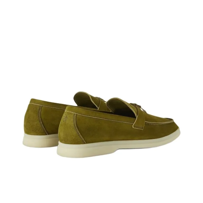 Loro Piana Summer Charms Walk Loafers Unisex Green-4