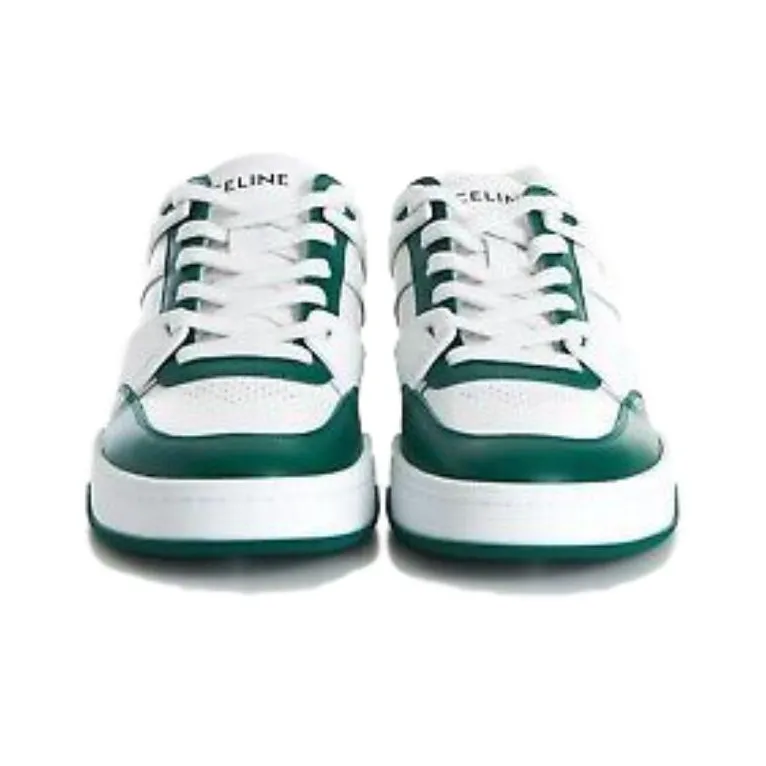 CELINE Trainer CT 07 Low Optic White Dark Green-3